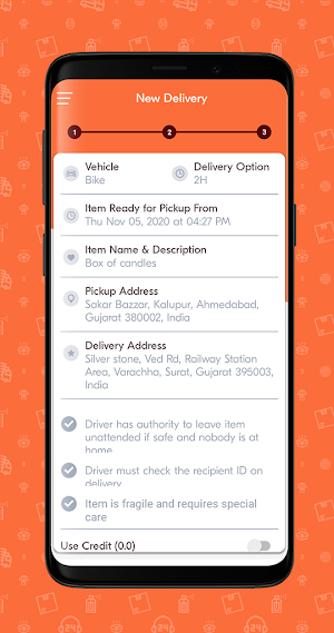 XLCourierV1 Customer Screenshot 2