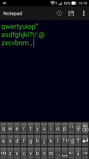 Space saving QWERTY keyboard Screenshot 0