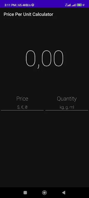 Price Per Unit Calculator Screenshot 0