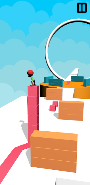 Surfer Boy On Cube 3D Screenshot 1