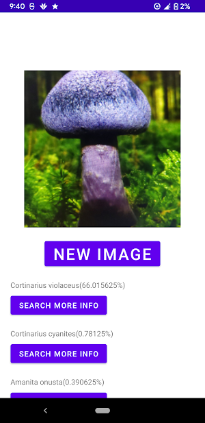 Mushroom identifier Screenshot 2