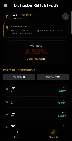 DivTracker: REITs & ETFs US Screenshot 3