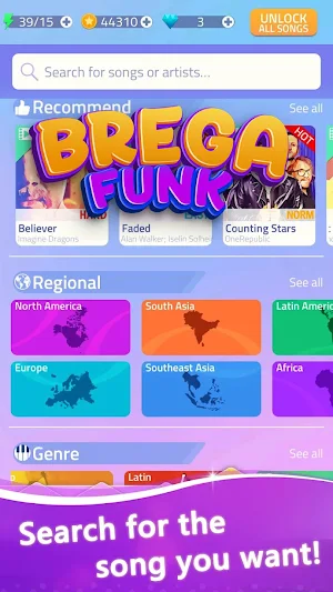Brega Funk Piano Tiles Screenshot 0
