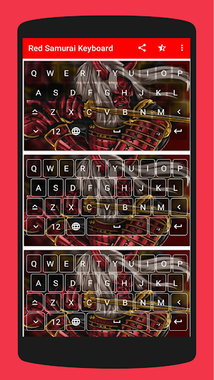 Red Samurai Keyboard Theme Screenshot 2