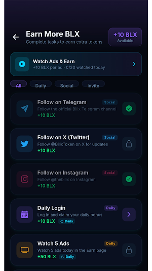 Bilix: Mine & Earn Screenshot 2