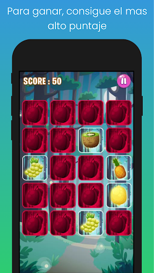 Juego de memoria para niños con Frutas Screenshot 2