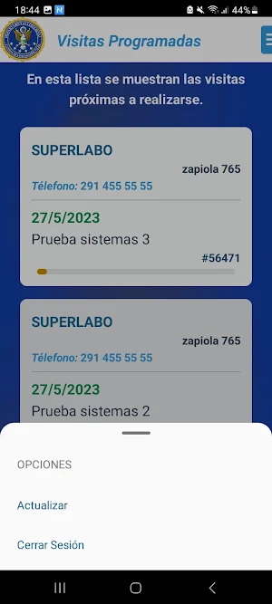 InfoVisitas Screenshot 3