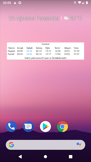 Namaz Vakitleri (Türkiye) Screenshot 3