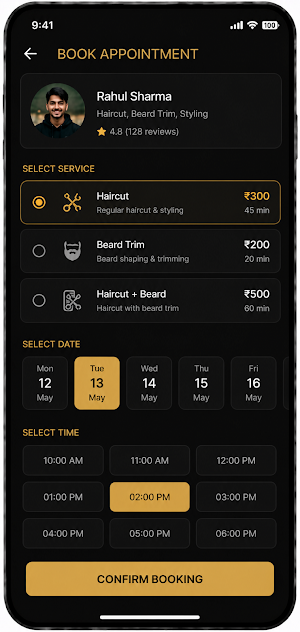 BookMyBarber Screenshot 2