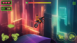 Cyber Bike Racing Shooter Game Screenshot 0