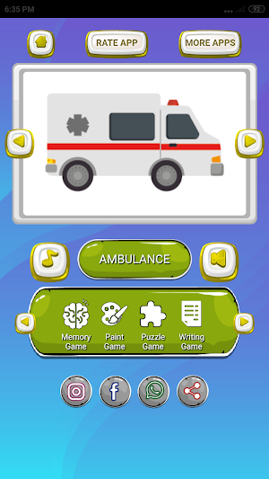 Transportations for Kids Screenshot 1