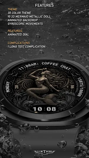 Mermaid Watch Face 110 Screenshot 3