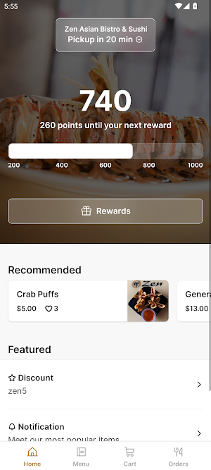 Zen Asian Bistro TX Screenshot 0