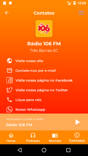 Rádio 106 FM Screenshot 1