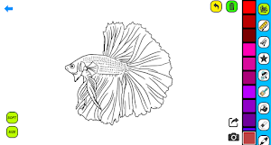 Betta Fish Coloring Pages Screenshot 0