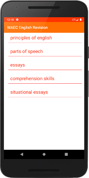 WAEC English Revision Screenshot 1