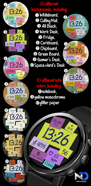 Sticky Notes Watchface —NDW081 Screenshot 2