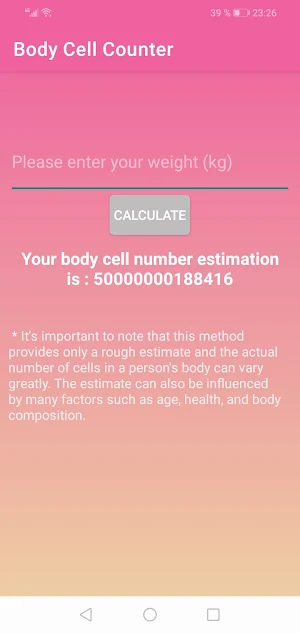 Body Cell Counter Screenshot 2