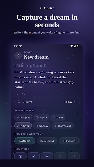 Oneiro: Dream Journal & AI Screenshot 3
