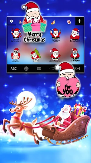 Santa Christmas Keyboard Background Screenshot 3