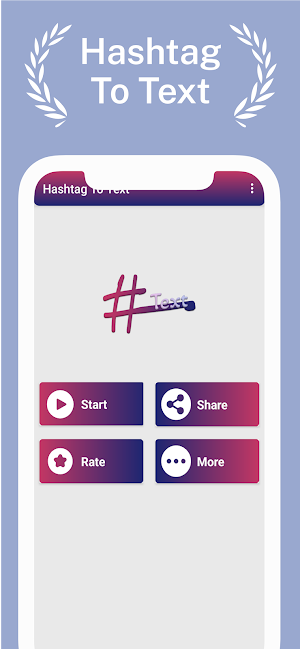 Dev Hashtag to text Screenshot 1