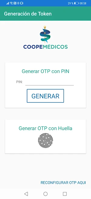 Coopemedicos Token Screenshot 2