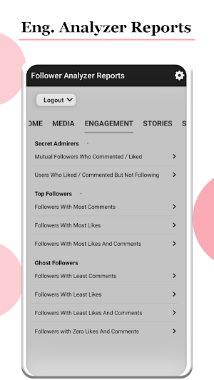 Followers Analyzer for Reports Screenshot 2