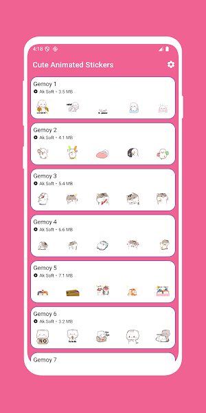 Cute Animated Stickers Screenshot 0