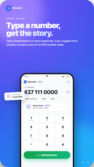 WhoseNo - Caller ID & Lookup Screenshot 3