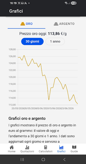 Valutazione Oro Screenshot 3