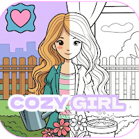 Cozy Girl: Bold Coloring