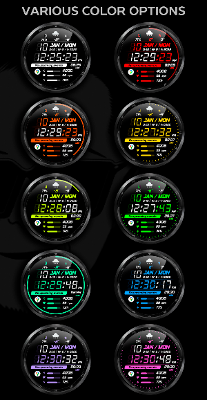 WatchFace WFP 243 Sporty MOD2 Screenshot 2