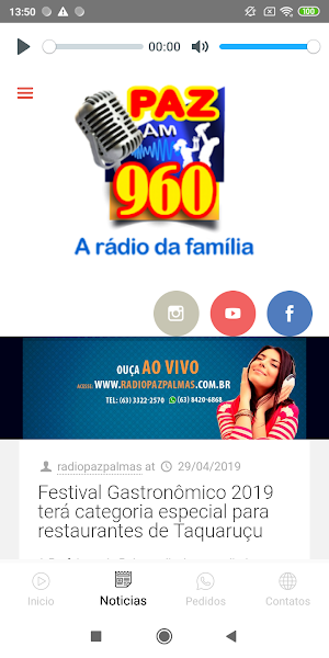 Paz Palmas Rádio Screenshot 1