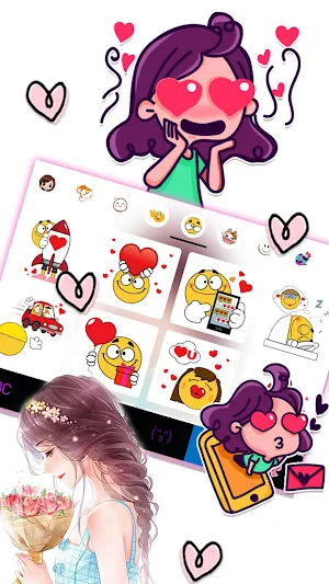 Flower Princess Keyboard Background Screenshot 2
