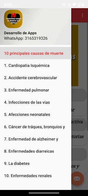 10 principales causasde muerte Screenshot 1