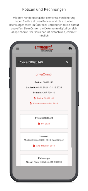 emmental versicherung Screenshot 3