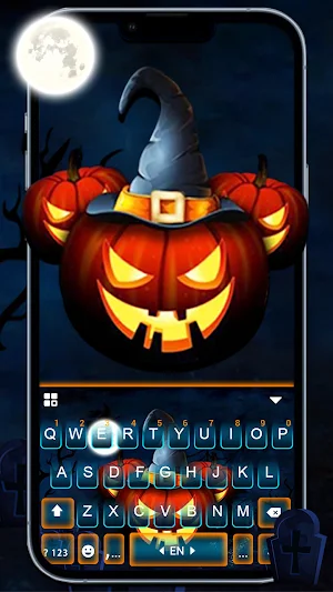 Halloween Pumpkins Keyboard Background Screenshot 0