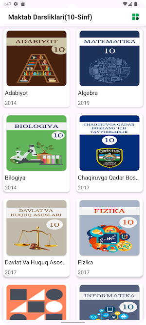 Maktab Darsliklari(10-Sinf) Screenshot 1