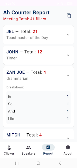 Filler Word Counter Screenshot 1
