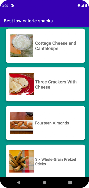 Best low calorie snacks Screenshot 1