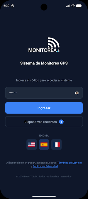 MONITOREA Personal GPS Screenshot 1
