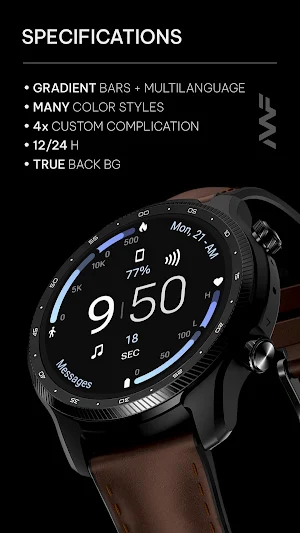 Awf Health Face 2 - Wear OS Screenshot 1