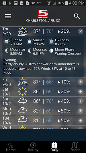 WCSC Live 5 Weather Screenshot 3