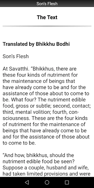 Son’s Flesh Sutta - Buddhism Screenshot 1