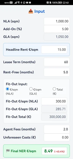 NER – Net Effective Rent Screenshot 0