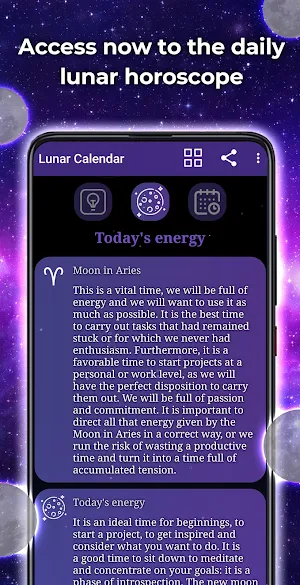 Moon Calendar - Astrology and Horoscopes Screenshot 1