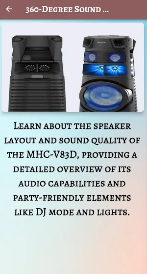 Sony Mhc-v83d guide Screenshot 0