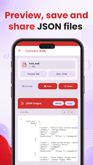 XML to JSON Data Converter Screenshot 1