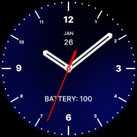 Super Blue Black Watch Face