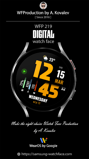 WFP 219 Modern watch face Screenshot 0